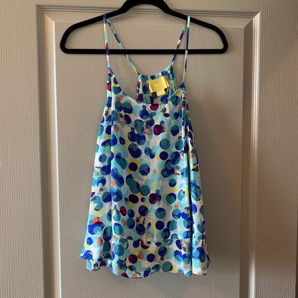 Blue Circle Design Tank Top